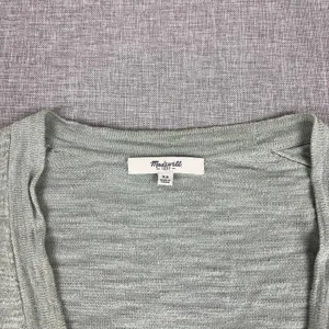 Madewell Cardigan Sweater Womens XS Green Cotton Nylon V Neck Pockets Knit thumbnail 3