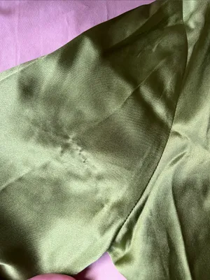Reformation Alaine Dress Satin Long Sleeve Mini Green Size 0 thumbnail 4