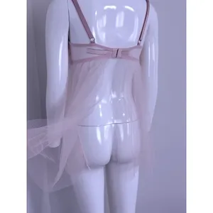 Victoria's Secret Women Bra Light Pink Floral Babydoll Underwired Tulle Size L thumbnail 8
