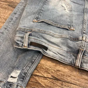 Risen Los Angeles Jeans Size 15/32 Blue Denim High Rise Distressed Jeans #247 thumbnail 5