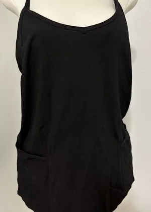 Black Sleeveless Jumpsuit with Front Pockets Size XL thumbnail 1