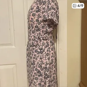 J. Crew Pink and Black Floral Midi Dress thumbnail 4