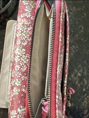 Safe Keeper Floral RFID Bifold Clutch Wallet Red thumbnail 4