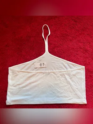NWT Express Fitted Ribbed Halter Cropped Tank thumbnail 4