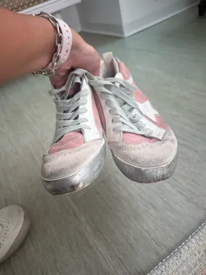 Golden goose pink mid stars  thumbnail 3