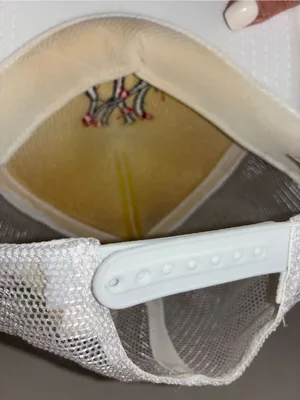 White Trucker Hat with Yankees Logo and Heart Detailing thumbnail 3