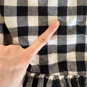 Y2K Victoria’s Secret Pink Buffalo Check Plaid Flannel Shirt XS/S Ruffle Cowgirl thumbnail 9