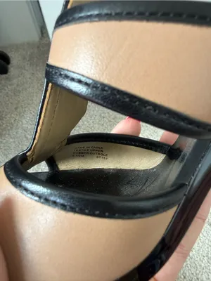 Michael Kors Black and Tan Zip Up High Heel Sandals thumbnail 7