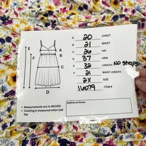 Old Navy Women Floral Cami Dress Size 2X Sleeveless Tie Strap Ruffle Hem Cottage thumbnail 12