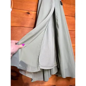 NWT Lulus Sweeney Sage Brush Sleeveless Maxi Dress Bridesmaid Gala Banquet Sz S thumbnail 5