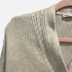 Marine Layer Robin Crop Cardigan In Oatmeal XS thumbnail 11