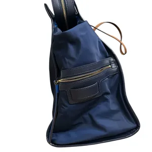Tory Burch The Perry Overnight Travel Bag Blue Nylon Faux Leather Trim One Size thumbnail 6