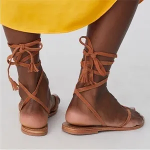 Anthropologie Pilcro Tie-Up Thong Sandals thumbnail 3