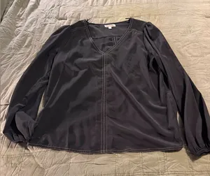 Nine Britton Black V-Neck Blouse thumbnail 1