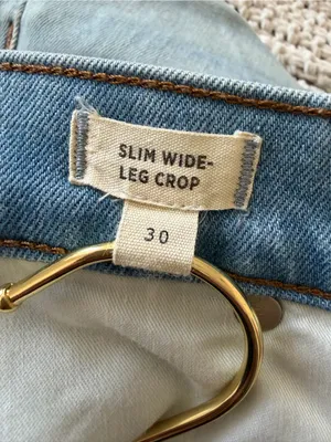Madewell Wide-Leg Cropped Slim-Fit Jeans AN325 Size 30 thumbnail 12
