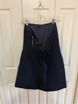 Meshki Neeka Strapless Bow Back Mini Dress Navy XL NWT thumbnail 4