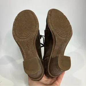 Clarks heeled booties brown leather lace up booties size 8.5‎ thumbnail 5