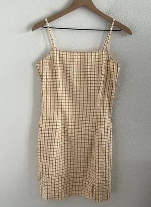 Billabong Women's Cruising Dress Y2K 90s Clueless Check Large thumbnail 1