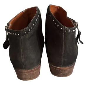 Lucky Brand Black Suede Ankle Booties with Studded Detail thumbnail 3