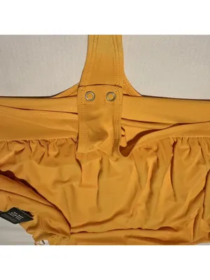 Express Yellow Sleeveless Halter Top Bodysuit Sz L Large $58 thumbnail 8
