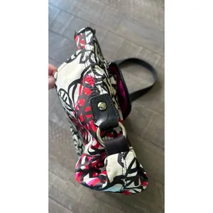 COACH Graffiti Kyra Poppy‎ black white red sateen shoulder crossbody bag F16864 thumbnail 9