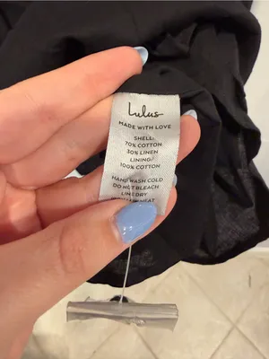 Black Lulu’s Linen Cotton Blend Sleeveless Tiered Sundress thumbnail 4