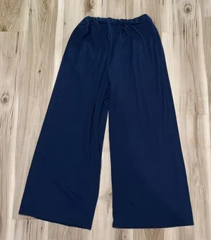 Cider Elastic Waist Wide Leg Blue Pants Women’s Medium thumbnail 1