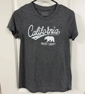 Modern Lux Charcoal California West Coast Tee thumbnail 1