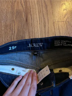 Women’s J.Crew Curvy Cropped Kick Out High Rise Semi-Stretch Jeans size 25 thumbnail 7