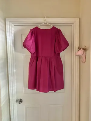 Entro Plum Bow Puff Sleeve Dress thumbnail 7