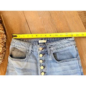 A.L.C. Wide Leg Button Fly Jeans Women's‎ Light Blue Wash Size 2 thumbnail 7