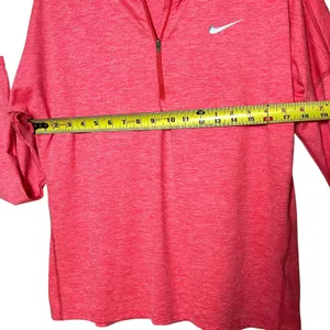 Nike Dri-FIT Pullover Shirt Womens L Pink 1/4 Zip Running Long Sleeve Athletic thumbnail 8