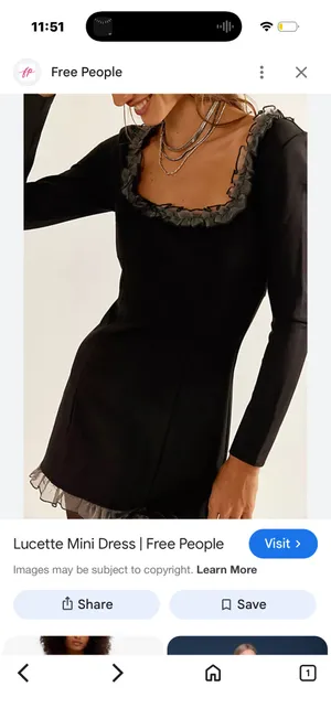Free People Lucette Mini Dress Black thumbnail 6