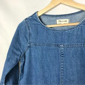 Madewell Denim Step‎ Hem Shift Mini Dress XS thumbnail 5