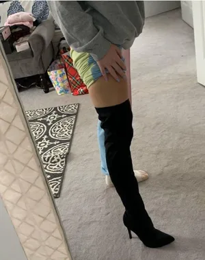 SO Over Knee Black Boots thumbnail 3