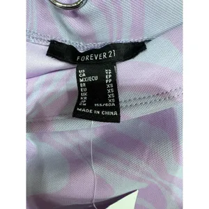 Forever 21 Y2K Lavender Sky Blue Swirl Print Mini Skirt Lace Trim Women's XS New thumbnail 5