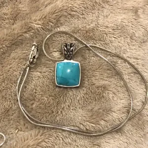 Barse Turquoise Sterling Silver Necklace Earrings Bracelet Ring Rope Accent Set thumbnail 4