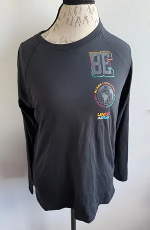 Under Armour BE Black Liberation Worldwide LS‎ T Shirt Top Medium thumbnail 1