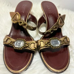 FRANCO SARTO Vintage Jewelled Strap Slip-On Sandals thumbnail 5