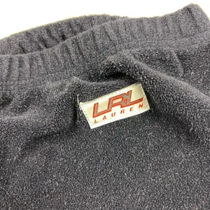 Vintage Lauren Ralph Lauren Pants Womens M Black Fleece Sweatpants Zip Pocket thumbnail 2
