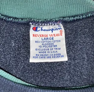 Vintage Champion Reverse Weave Sweatshirt Crewneck Large Blue Embroidered Women thumbnail 9