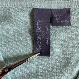 Sweaty Betty Restful After Class Hoodie Sage Green V-Neck Thumbhole Sweatshirt S thumbnail 5