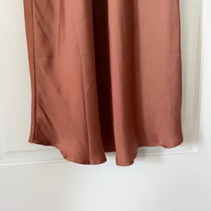 boho indie wedding guest Z Supply Lark Slip Midi Dress in Penny size thumbnail 7