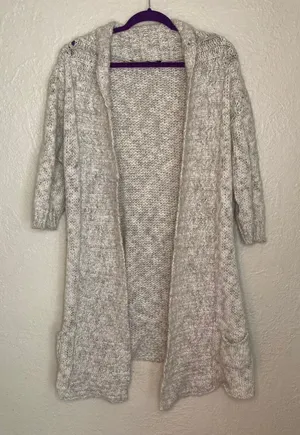 Leuk! by Cleo Cream Knitted Cardigan Size Medium thumbnail 1