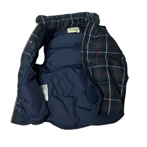 EDDIE BAUER Green Blue Puffer Vest Sleeveless Jacket Goose Down Full Zip Snaps thumbnail 7