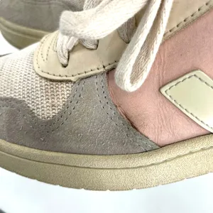 Veja V-10 Multico Colorblock Sneaker Suede Leather Pastel Pink Blue Cream Size 8 thumbnail 12
