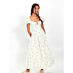 Free People Bali Sprinkled Heart Maxi Dress Tofu Combo 10 thumbnail 5
