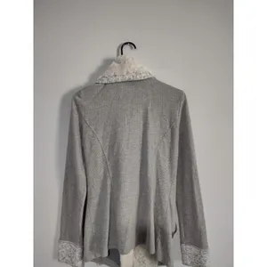 Anthropologie Saturday Sunday Ambrose Sherpa Knit Cardigan Gray Size M Pockets thumbnail 5