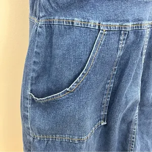 California Grown Vintage Y2K Denim Bodycon Dress L thumbnail 4