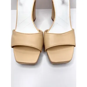 Franco‎ Sarto Dima Beige Leather Square Toe Platform Block Heel Sandals Size 11 thumbnail 7